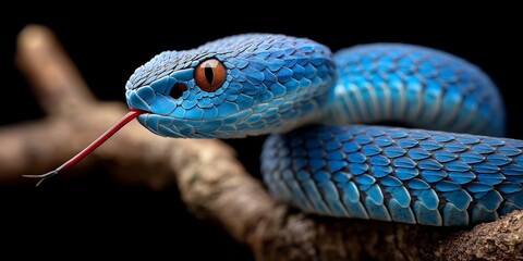 Fototapeta premium Venomous Blue Snake