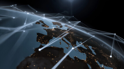Data Flow and Connectivity Among Urban Areas on Digital Earth Grid