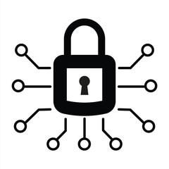 cyber security icon representing digital protection and data security. vector illustration