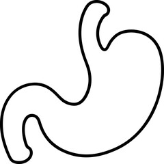 Stomach Icon On White Background Vector Art