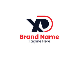 Red and  Black color Initial letter XC logo. XC logo. XC design. CX letter logo design. 