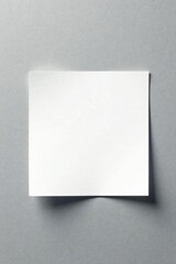 Minimalist square mockup with white sticker on textured gray surface, shape, branding