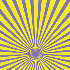 Yellow banner with Sun rays, lines background