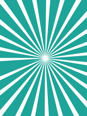 Obraz premium Bright cyan rays background. Comics, pop art style.