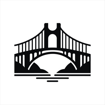 bridge vector silhouette line art illustration
