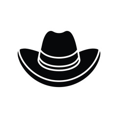 Farmer Hat Stencil Icon Beautiful Elements Icon Silhouette Vector Illustration