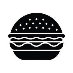 Fast Food Logo Stencil Icon Beautiful Elements Icon Silhouette Vector Illustration