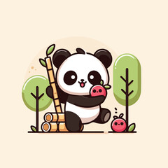 cute pan vector image