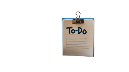 Notepad with "To-Do" list header and paperclip  