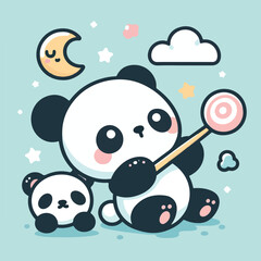 Fototapeta premium cute pan vector image