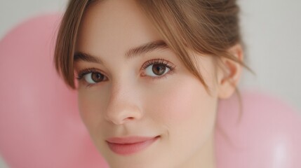 capture birthday portrait against softly blurred background with individual of any race age or gender