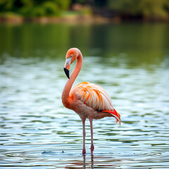 A Rare and Stunning Sight: Flamingos Grace the Danube River with Their Elegant Presence, Captivating Birdwatchers and Nature Enthusiasts Along One of Europe's Most Iconic Waterways