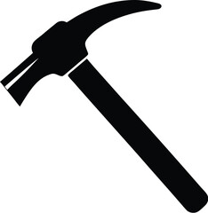 Geologist hammer silhouette, outline silhouette Geologist's hammer icon 