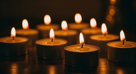 Burning Candles Providing Warm Light and Ambiance