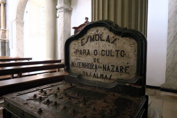 Nazaré, Portugal. The Sanctuary of Our Lady of Nazareth, also known as the Church of Our Lady of...