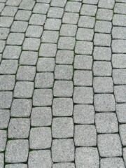 Stones evenly stacked, road, pavement