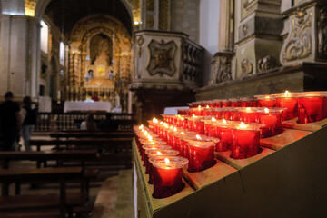 Nazaré, Portugal. The Sanctuary of Our Lady of Nazareth, also known as the Church of Our Lady of...