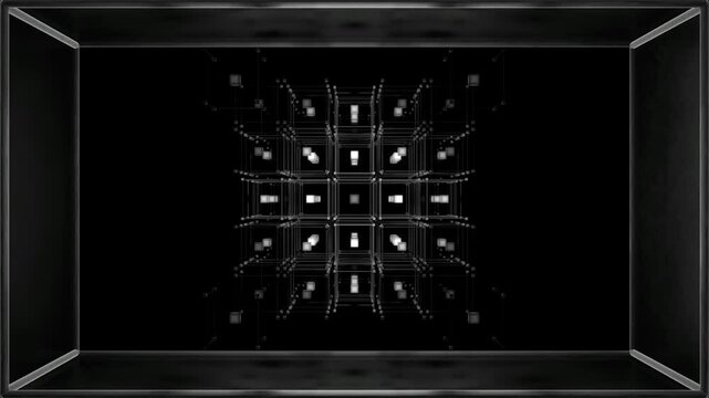 Futuristic LED Cube Grid &ndash; VJ Loop