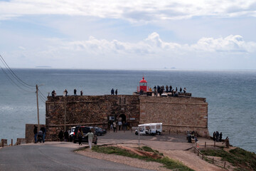 Nazaré, Portugal. Fort of Saint Michael the Archangel also known as Fort of Morro da Nazaré or...