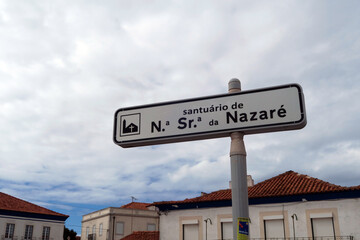 Nazaré, Portugal. The Sanctuary of Our Lady of Nazareth, also known as the Church of Our Lady of...