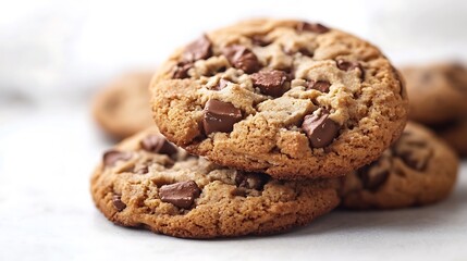 Soft and Fluffy Cookies Captured with Cozy Fall Lighting, High Resolution