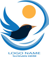 Bird logo icon vector .