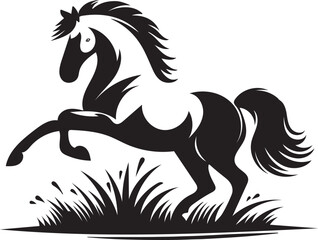horse silhouette vector
