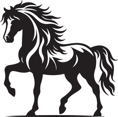 horse silhouette vector
