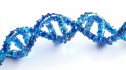 3d rendering of a double helix dna molecule.