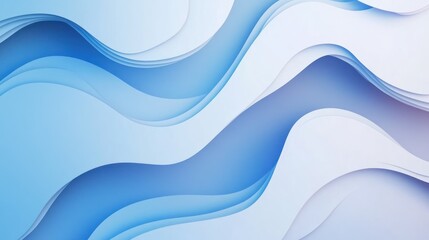 Fototapeta premium Elegant abstract blue and white flowing waves background design element