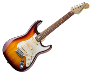 acoustic guitar isolated on white