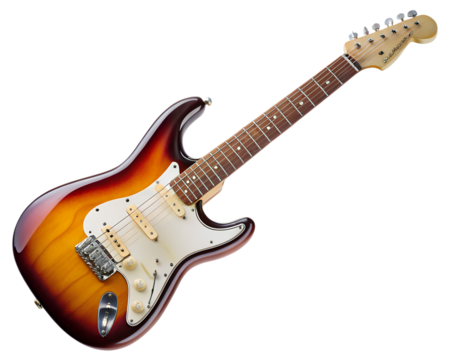 acoustic guitar isolated on white