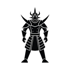 Fototapeta premium Samurai warrior armored vector art