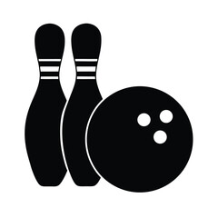 Bowling ball pins vector illustrations