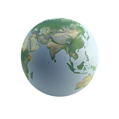 Obraz premium 3D Globe Icon – Realistic Earth Symbol Isolated on Transparent Background