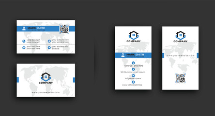 Modern creative professional business card template design.
