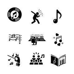 Simple vector icon musical, Audio Streaming Services