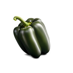 green bell pepper isolated
