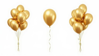 Golden Balloons Celebration Party Decoration Set