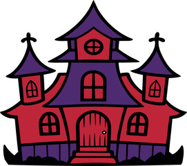 Fototapeta premium halloween castle vector illustration