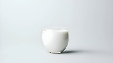 Glass Of Milk On Light Background
