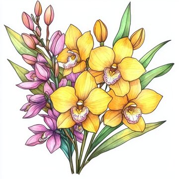 Orchid clip art preview