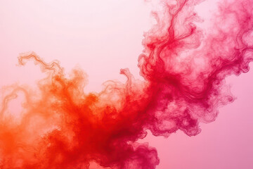 Mesmerizing Ink in Water Photography: Pink and Pale Orange Swirling Patterns
