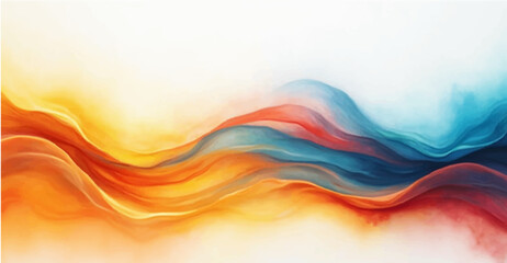 Vibrant gradient background blending colors from warm hues to cool tones