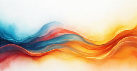 Vibrant gradient background blending colors from warm hues to cool tones