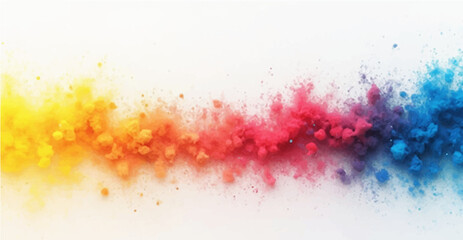 Vibrant gradient background blending colors from warm hues to cool tones