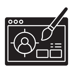 Photo Crop Icon,graphic design,Black and white vector illustration of a photo crop icon. The image displays a landscape with mountains and a sun inside the frame of the crop tool.,
