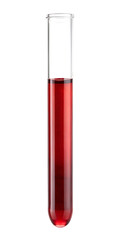 test tube with red blood