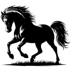 horse silhouette vector