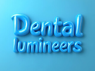 Fototapeta premium Dental lumineers 3d text